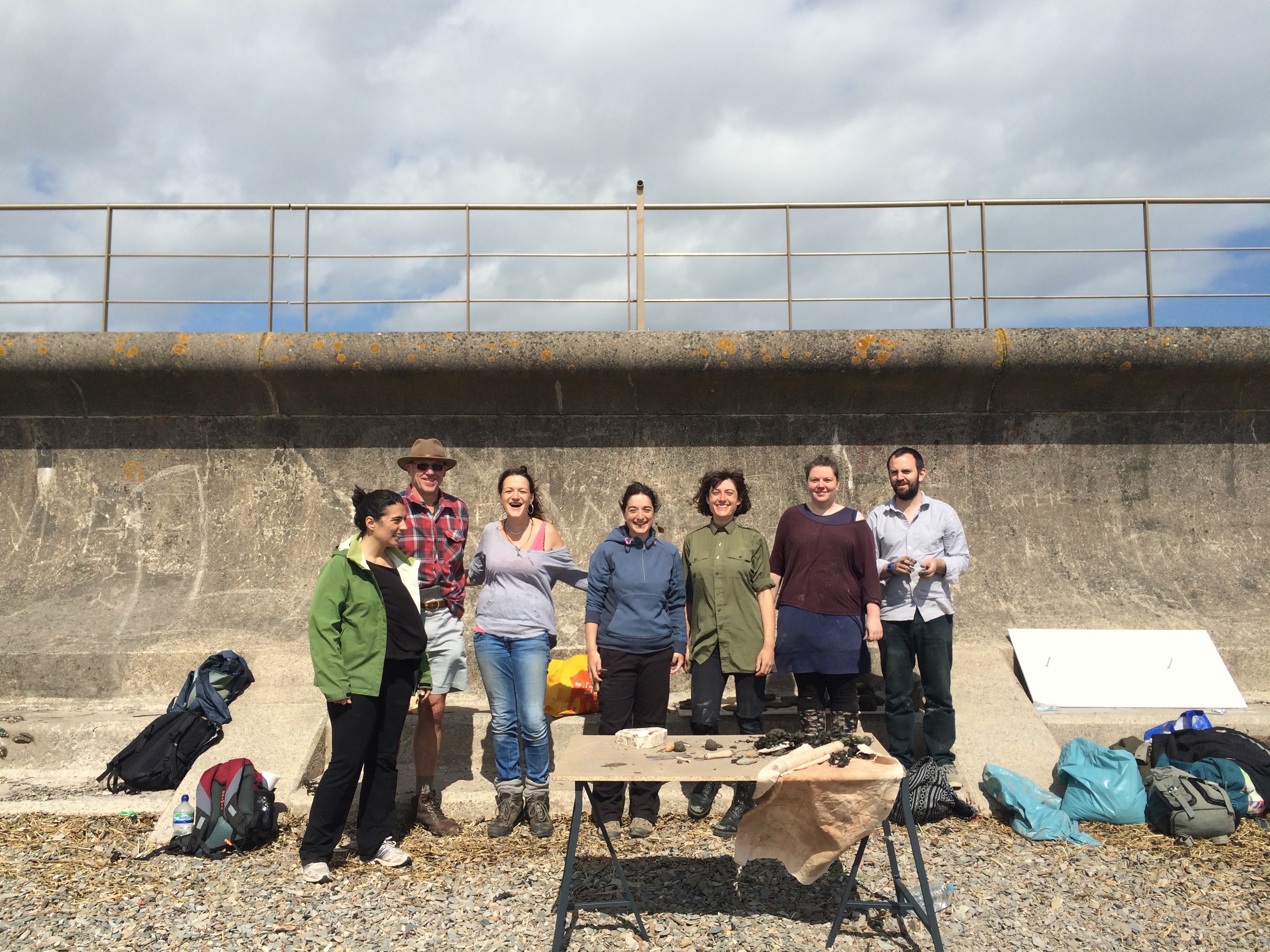 Participants at the 'Into the Mud' workshop, Severn Beach (2016). Photo by Marianna Dudley 
