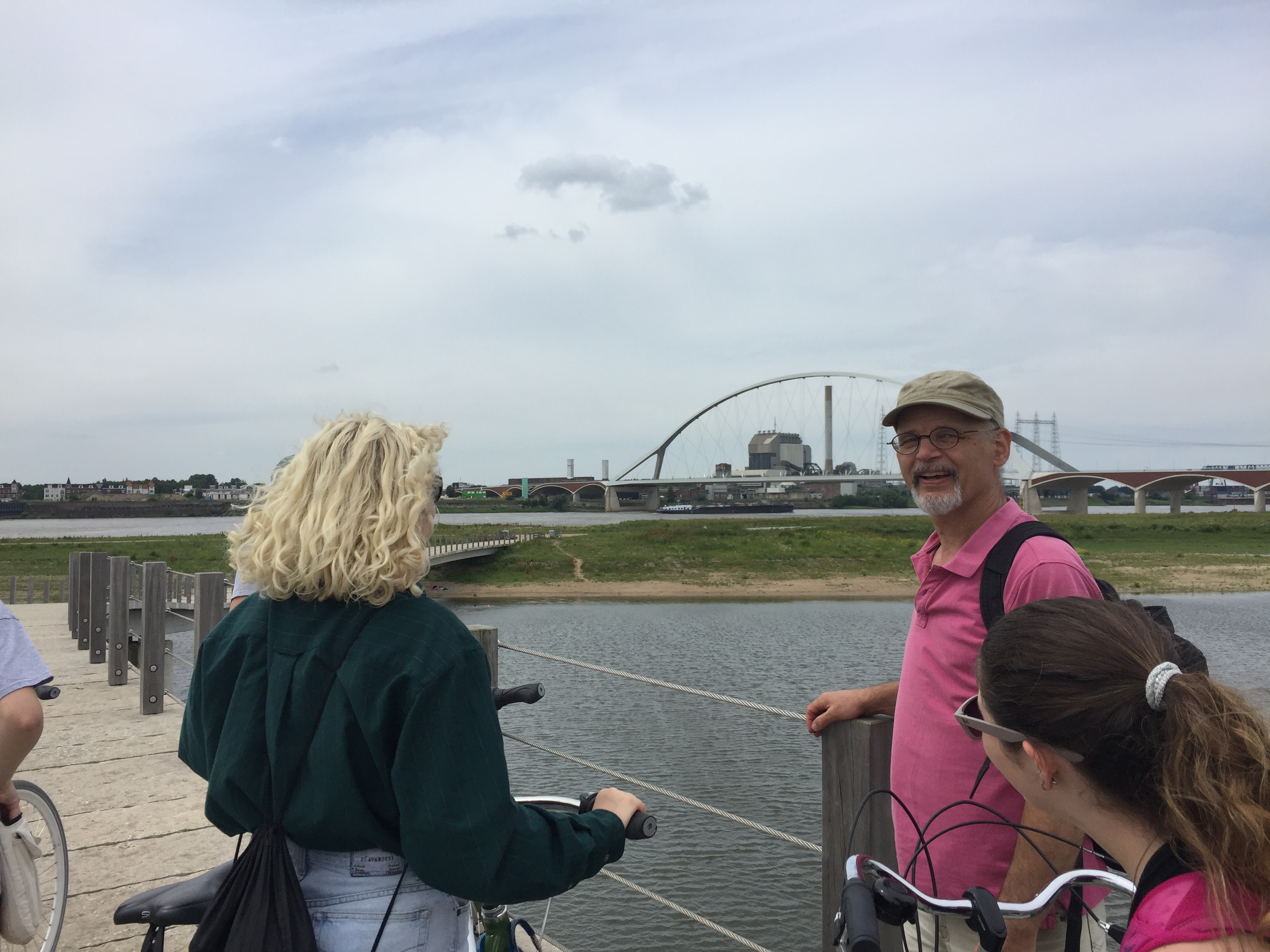 Professor Simon Richter on the banks of the Waal in Nijmegen