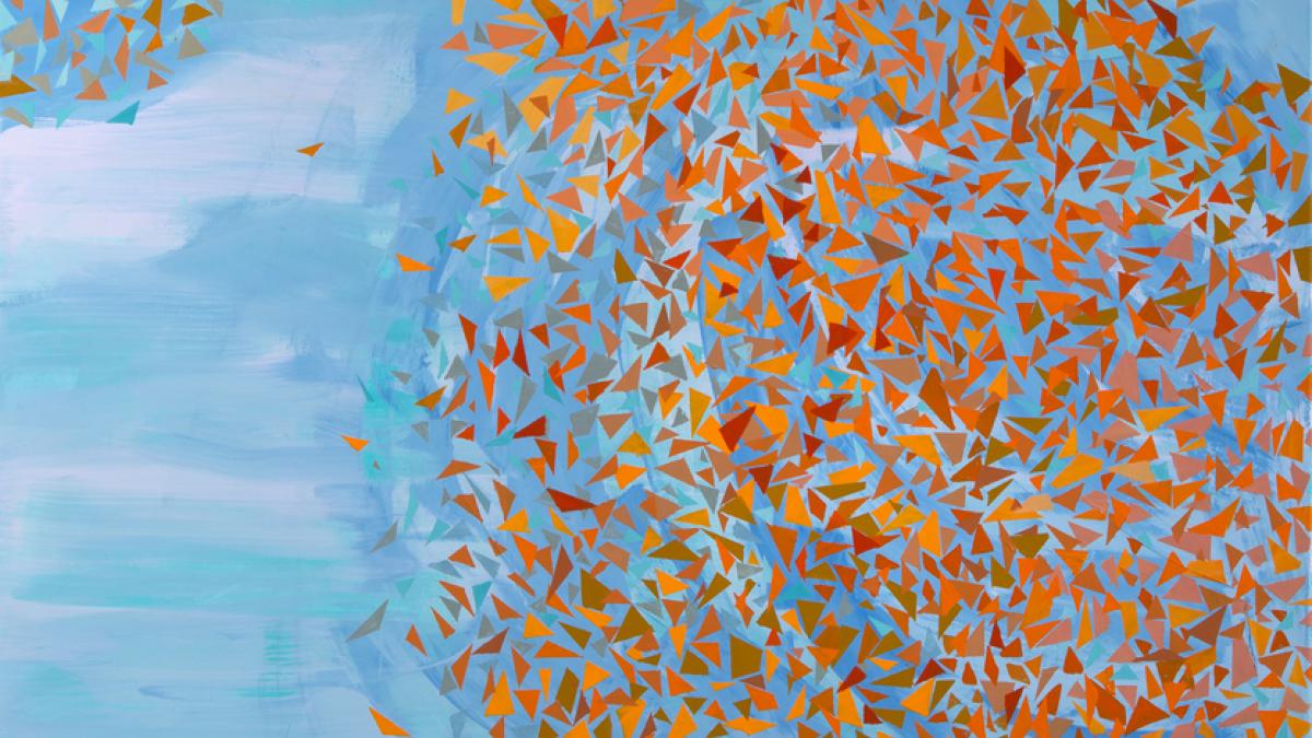 Deirdre Murphy, Spontaneous Order, Oil on Canvas, 60" x 40", 2015, Courtesy of Gross McCleaf Gallery  www.deirdremurphyart.com
