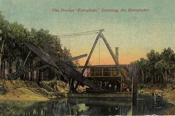 Historical photo of draining the Everglades